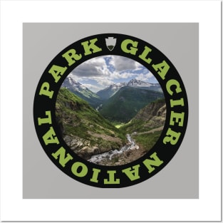 Glacier National Park circle Posters and Art